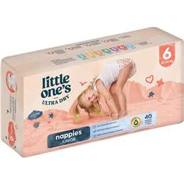 Little One's Ultra Dry Nappies Size 6 Junior (15-20kg) 40 pack