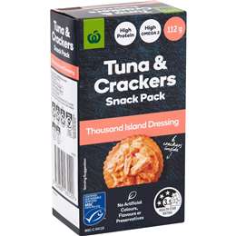 Woolworths Tuna & Crackers Snack Pack Thousand Island 112g