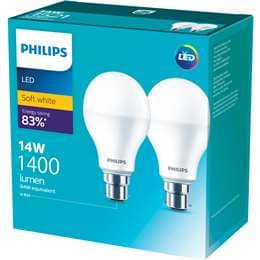 Philips Led 1400Lm Warm Bc 2 pack