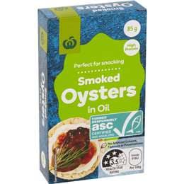Woolworths Smoked Oysters In Oil 85g