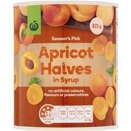 Woolworths Apricot Halves In Syrup 825g