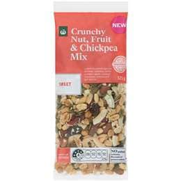 Woolworths Crunchy Nut Fruit & Chickpea Mix 325g