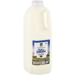 Woolworths Full Cream Milk 1L