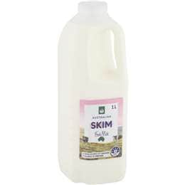 Woolworths Skim Milk 1L