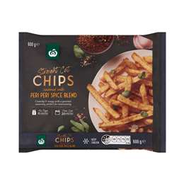 Woolworths Straight Cut Peri Peri Chips 600g