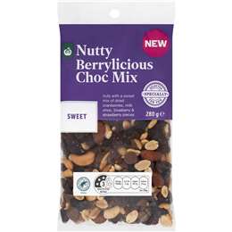 Woolworths Nutty Berrylicious Choc Mix 280g