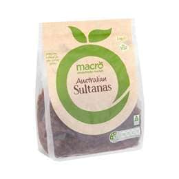 Macro Australian Sultanas 1kg