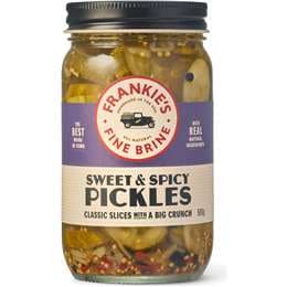 Frankie's Fine Brine Sweet & Spicy Pickles 500g