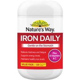 Nature's Way Iron Daily Tablets 120 pack