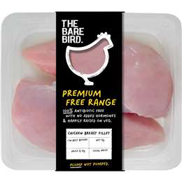 The Bare Bird Free Range Chicken Breast Fillets 600g
