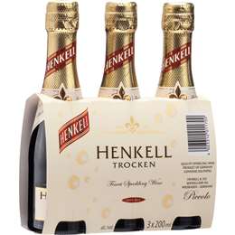 Henkell Trocken Sparkling Piccolo 200mL x 3 pack