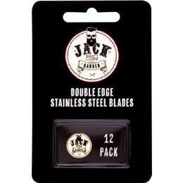 Jack The Barber Double Edge Mens Stainless Steel Safety Razor Blades 12 pack
