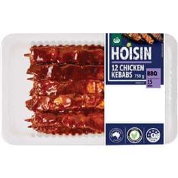 Woolworths 12 Chicken Kebabs Hoisin 750g