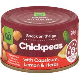 Woolworths Chickpeas With Capsicum Lemon & Herbs 70g