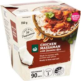 Woolworths Chicken Massaman With Rice 350g