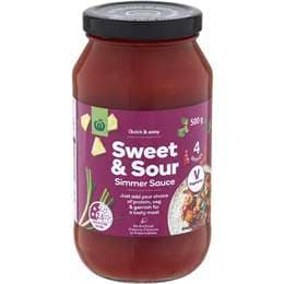 Woolworths Sweet & Sour Simmer Sauce 500g