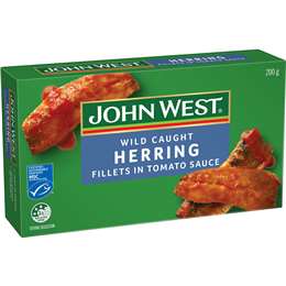 John West Wild Caught Herring Fillets in Tomato Sauce 200g