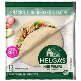 Helga's 12 Soft White Mini Wraps 360g
