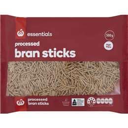 Woolworths Essentials Processed Bran Sticks 500g