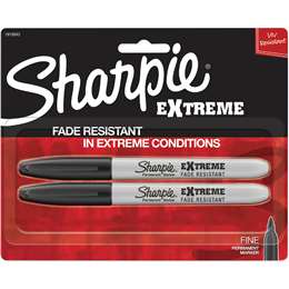 Sharpie Permanent Marker Pens Extreme Fine Tip Black 2 pack