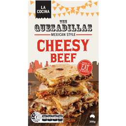 La Cocina Mexican Style Quesadillas Cheesy Beef 300g