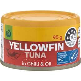 Woolworths Yellowfin Tuna In Chilli & Oil 95g