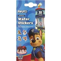 Piper's Paw Patrol Edible Wafer Stickers 12 pack