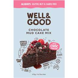 Well & Good Chocolate Mud Cake Mix 475g