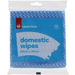 Woolworths Essentials Wipes Domestic 10 pack