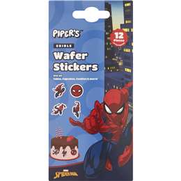 Piper's Marvel Spiderman Edible Wafer Stickers 12 pack