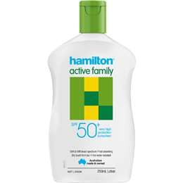Hamilton SPF 50+ Active Family Sunscreen Lotion 250mL
