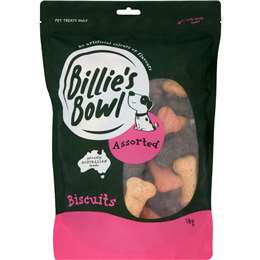 Billie's Bowl Biscuits Dog Treats Assorted Flavours 1kg