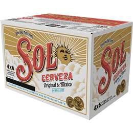 Sol Lager Beer Bottles 330mL x 24 case