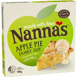 Nanna's Frozen Family Apple Pie 600g