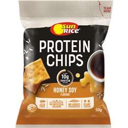 Sunrice Protein Chips Honey Soy Flavour 50g