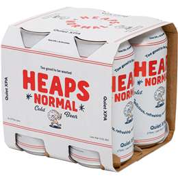 Heaps Normal Quiet XPA Cans 375mL x 4 pack