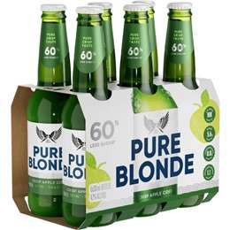 Pure Blonde Crisp Apple Cider Bottles 330mL x 6 pack