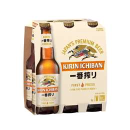 Kirin Ichiban Bottles 330mL x 6 pack