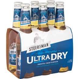 Steersman Ultra Dry Lager Bottles 330mL x 6 pack