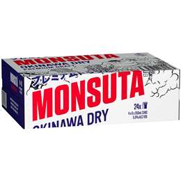 Monsuta Okinawa Dry Premium Draft Cans 350ml x24 Pack