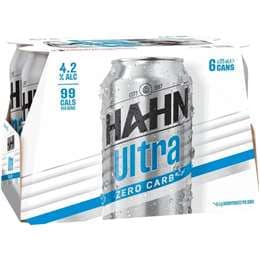 Hahn Ultra Zero Carb Cans 375mL x 6 pack