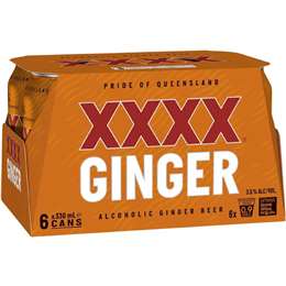 XXXX Ginger Cans 330mL x 6 pack