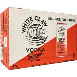 White Claw Vodka Smash Strawberry Guava Cans 330mL x 24 pack