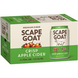 Scape Goat Crisp Apple Cider Cans 330mL x 6 pack