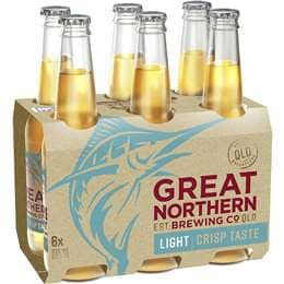 Great Northern Brewing Co Light Lager Bottles 330mL x 6 pack