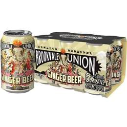 Brookvale Union Ginger Beer Cans 330mL x 6 pack