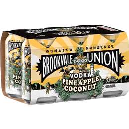Brookvale Union Pineapple & Coconut Cans 330mL x 6 pack