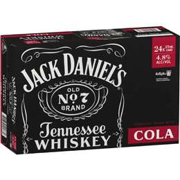 Jack Daniel's Whiskey Cola Can 375mL x 24 case