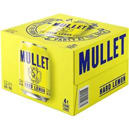 Mullet Hard Lemon Cans 250mL x 4 Pack