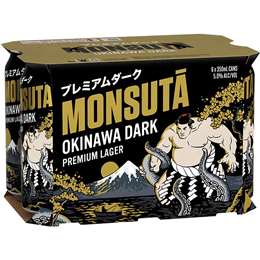 Monsuta Okinawa Premium Dark Lager Can 350mL x 6 pack